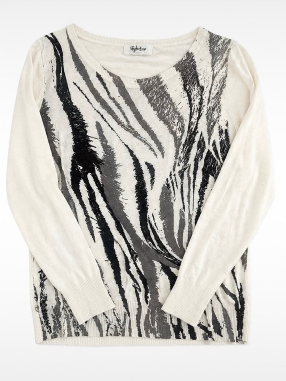 Style & Co. Cream Lightweight Knit Top